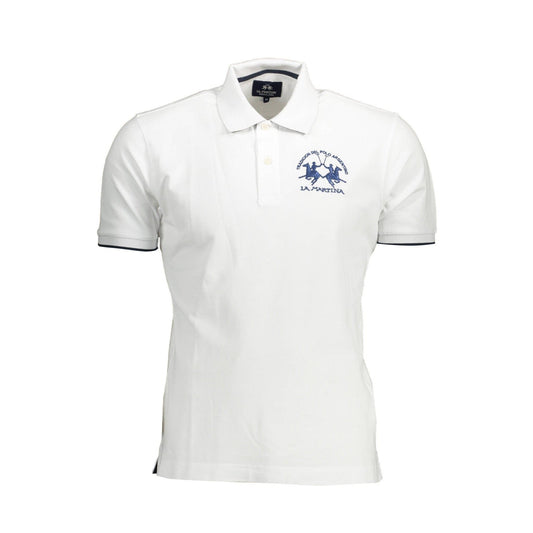 La Martina Tricou CCMP01PK001 ALB