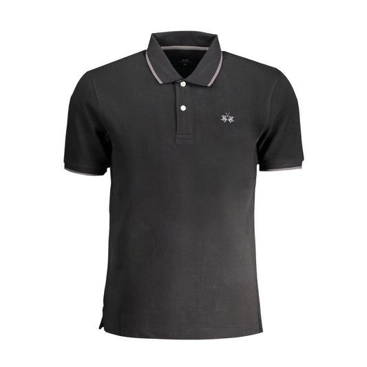 La Martina Tricou BPMP04PK031 NEGRU 2