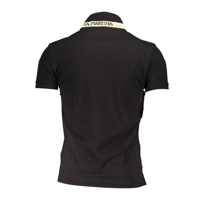 La Martina Tricou CCMP02PK001 NEGRU