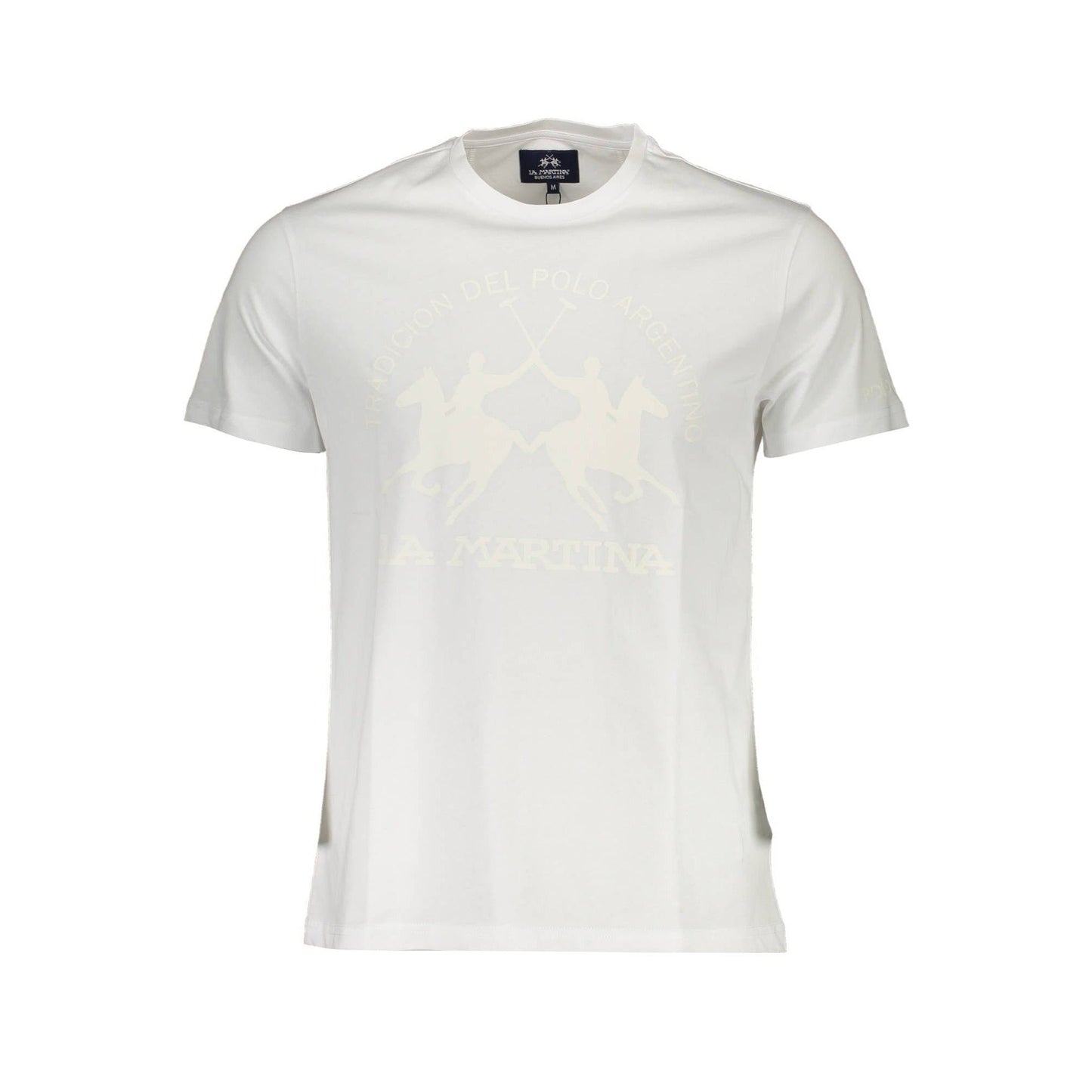 La Martina Tricou XMR005JS206 ALB