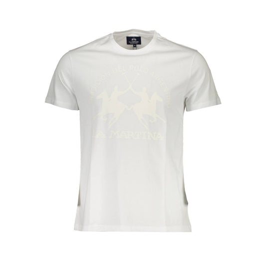 La Martina Tricou XMR005JS206 ALB