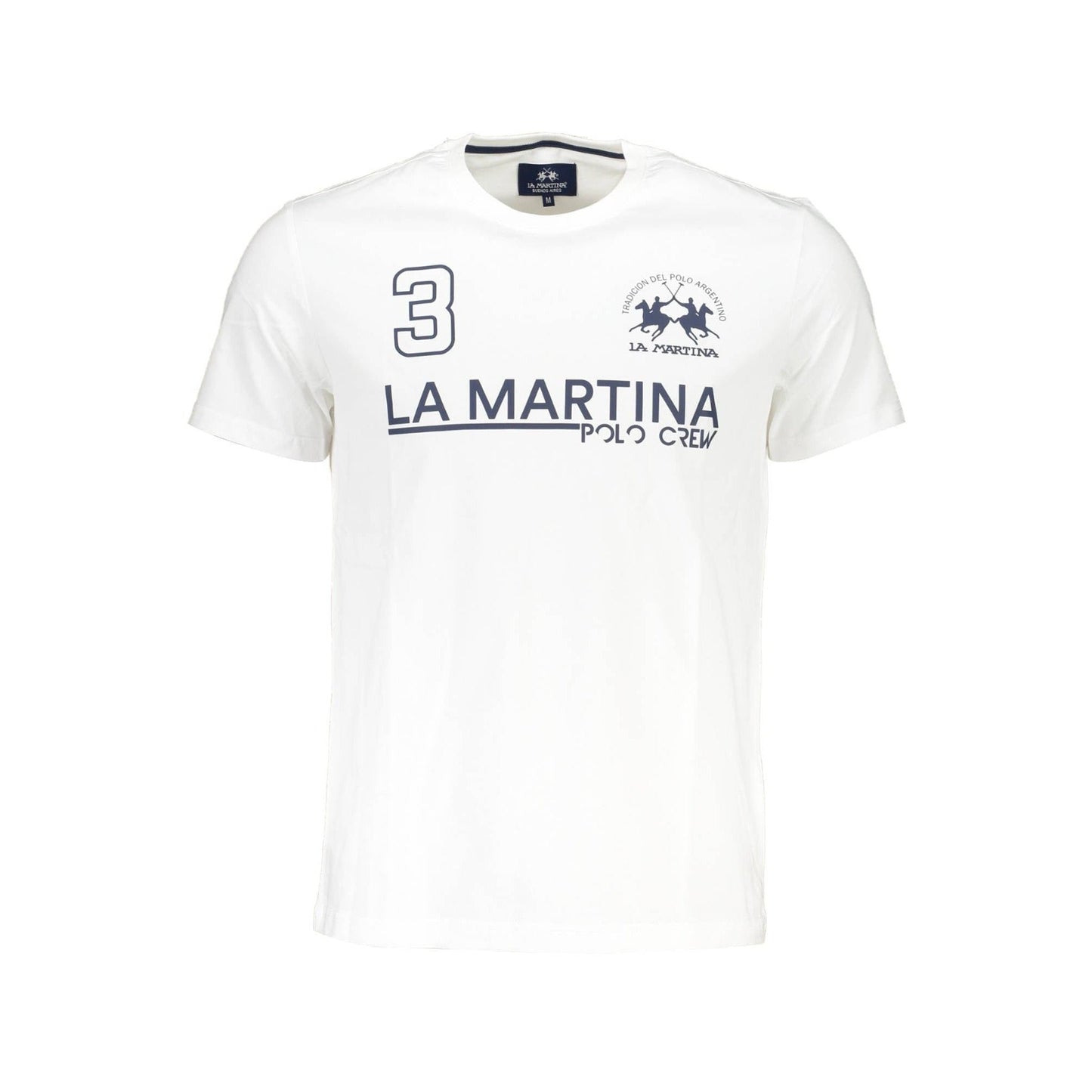La Martina Tricou XMR310JS206 ALB