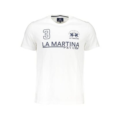 La Martina Tricou XMR310JS206 ALB