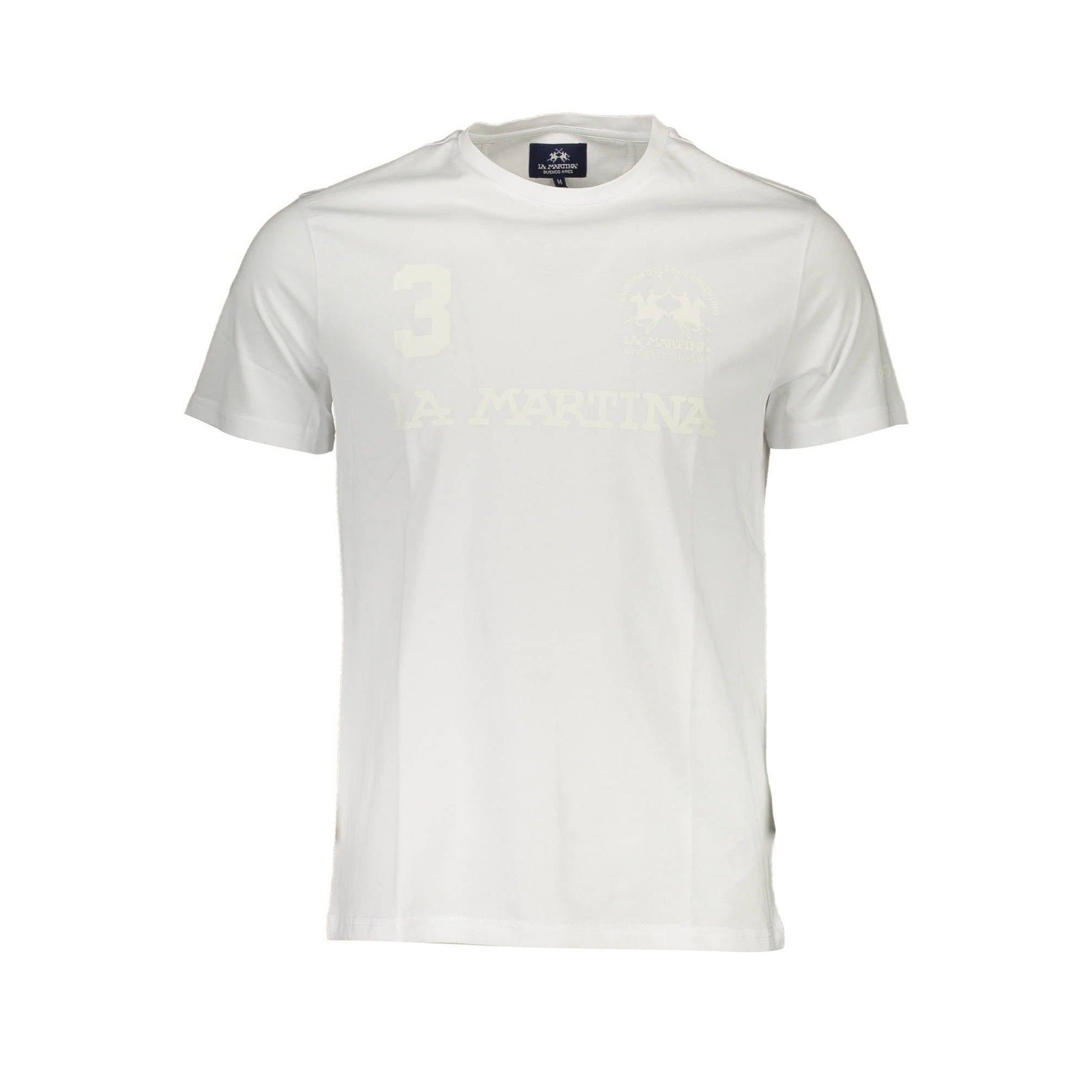 La Martina Tricou XMR309JS206 ALB