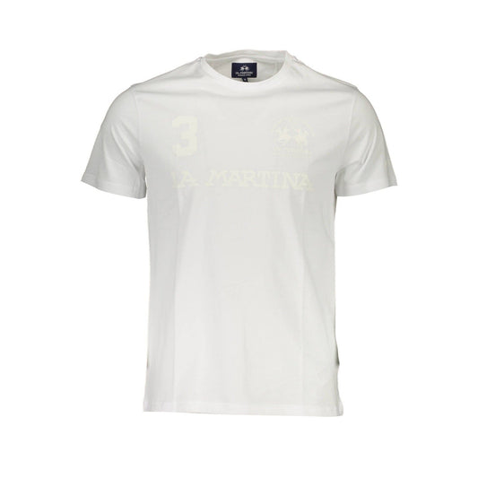 La Martina Tricou XMR309JS206 ALB