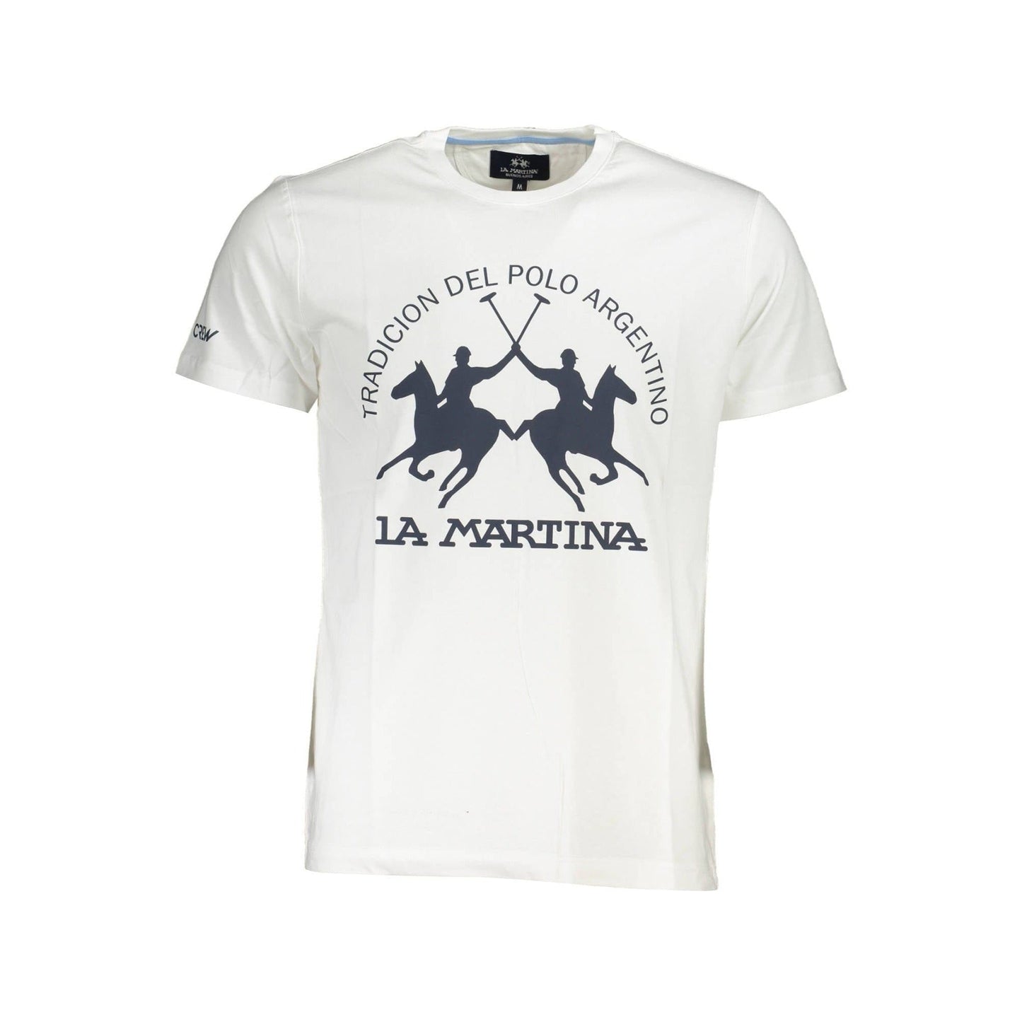 La Martina Tricou XMR011JS206 ALB
