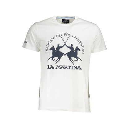 La Martina Tricou XMR011JS206 ALB