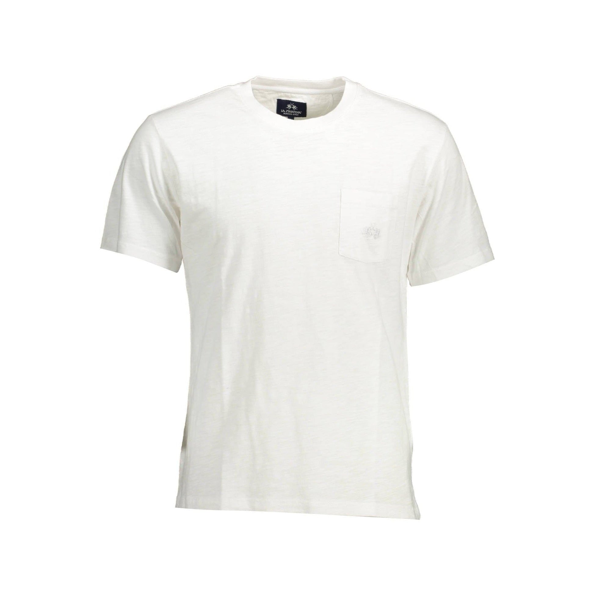 La Martina Tricou TMR006JS259 ALB
