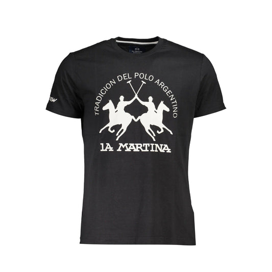 La Martina Tricou XMR011JS206 NEGRU